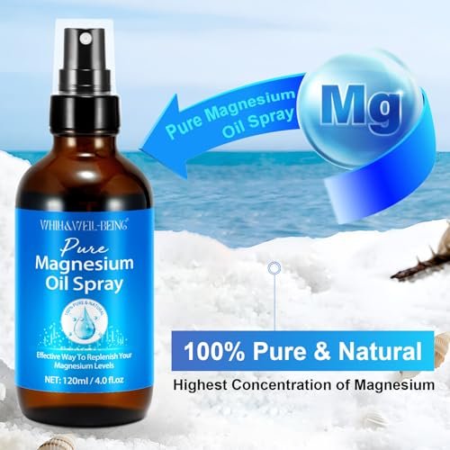 Magnesium Spray – Reines Magnesiumöl in Glasflasche, leicht absorbierbar, 120 ml