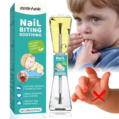 BOBKNOW 10 ml Nagelkauen Behandlung für Kinder – Bitterer Melonenextrakt Nagellack zur Verhinderung von Nagelkauen, Schutz & Reparatur, Doppelwirkung zur Korrektur schlechter Angewohnheiten
