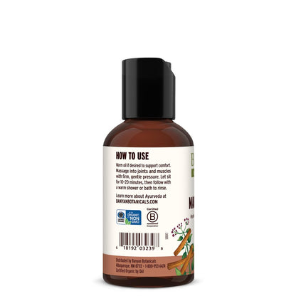 Banyan Botanicals Mahanarayan Öl – 99% Bio Ayurvedisches Massageöl – Tiefenwirksames Kräuteröl zur Wärmung, Beruhigung und Linderung von Gelenken und Muskeln – 2 oz – Nicht-GMO, nachhaltig bezogenes Abhyanga-Öl