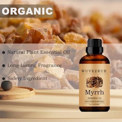 Wuvezrub Myrrhe Ätherisches Öl - 30ML Rein und Natürlich für Aromatherapie Diffuser - 1 Fl Oz
