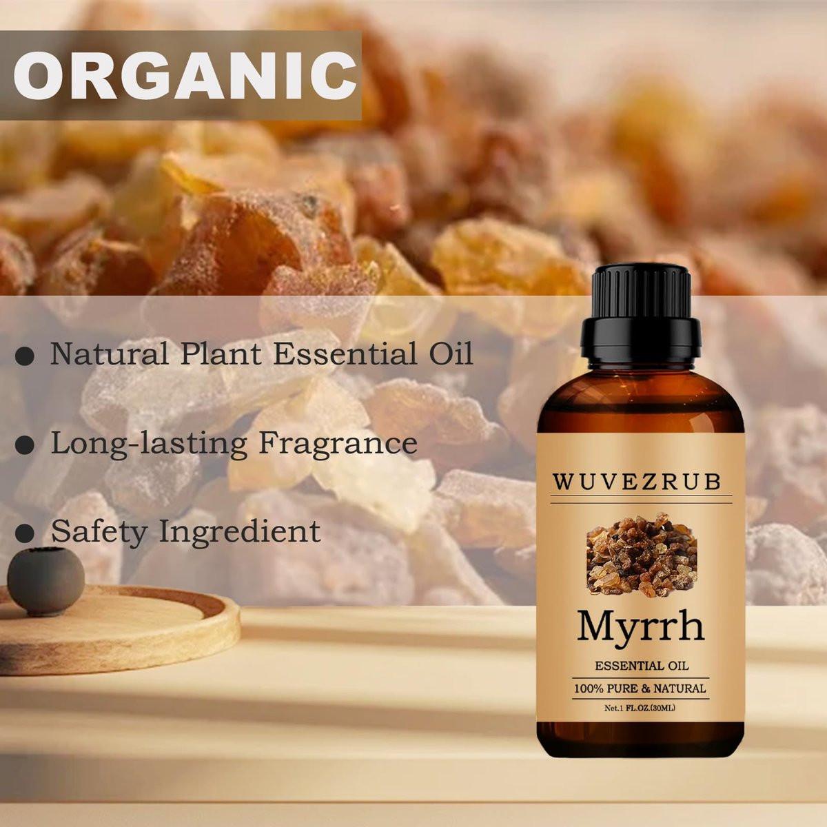 Wuvezrub Myrrhe Ätherisches Öl - 30ML Rein und Natürlich für Aromatherapie Diffuser - 1 Fl Oz