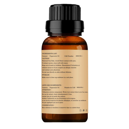 Wuvezrub Pfefferminz Ätherisches Öl 10 ml – 100 % reines und natürliches Öl für Aromatherapie-Diffuser