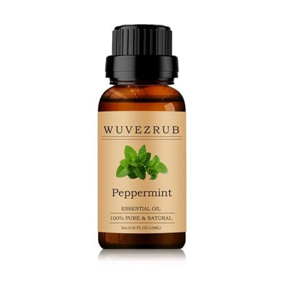 Wuvezrub Pfefferminz Ätherisches Öl 10 ml – 100 % reines und natürliches Öl für Aromatherapie-Diffuser