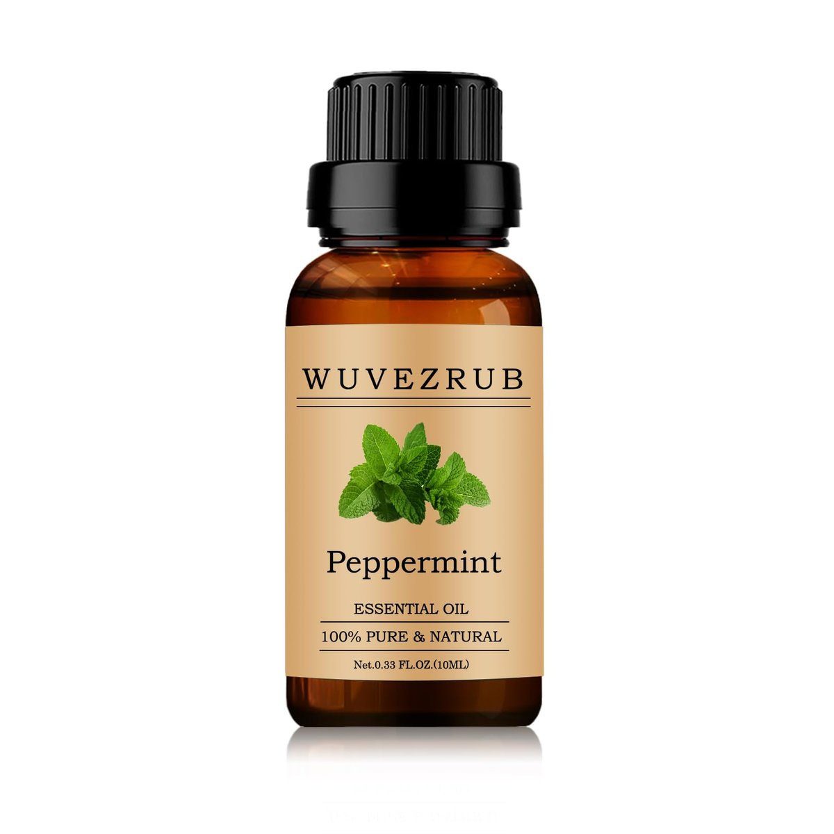 Wuvezrub Pfefferminz Ätherisches Öl 10 ml – 100 % reines und natürliches Öl für Aromatherapie-Diffuser