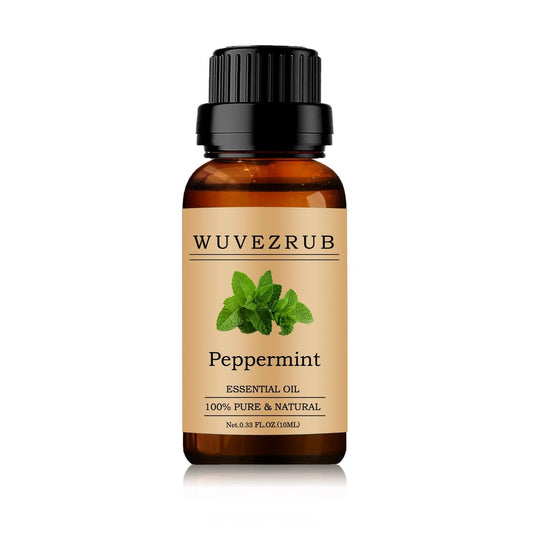 Wuvezrub Pfefferminz Ätherisches Öl 10 ml – 100 % reines und natürliches Öl für Aromatherapie-Diffuser