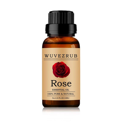 Wuvezrub Rosenöl 10ML – 100% reines und natürliches ätherisches Öl für Aromatherapie-Diffuser (0,33 Fl Oz)