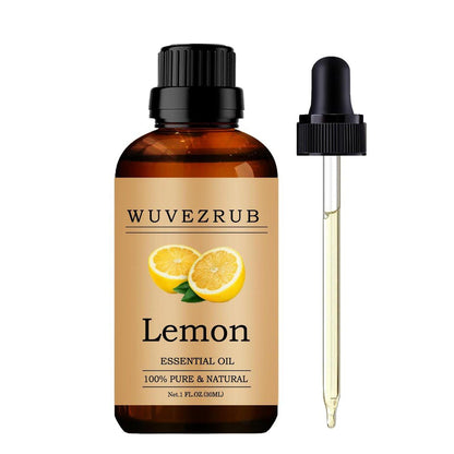 Wuvezrub Zitronen-ätherisches Öl, 30 ml - 100% rein & natürlich für Aromatherapie-Diffusor