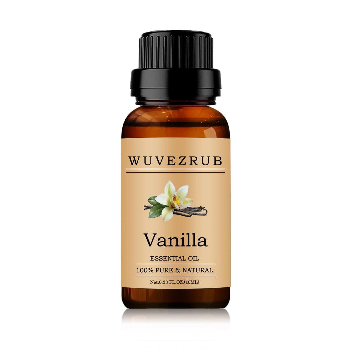 Wuvezrub Vanille Ätherisches Öl 10 ml – 100 % reines und natürliches Aromaöl für Diffuser (0,33 Fl Oz)