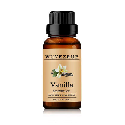 Wuvezrub Vanille Ätherisches Öl 10 ml – 100 % reines und natürliches Aromaöl für Diffuser (0,33 Fl Oz)