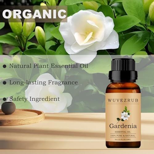 Wuvezrub Gardenie Ätherisches Öl 10ml – 100% rein und natürlich für Aromatherapie-Diffuser