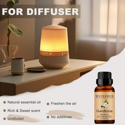 Wuvezrub Gardenie Ätherisches Öl 10ml – 100% rein und natürlich für Aromatherapie-Diffuser