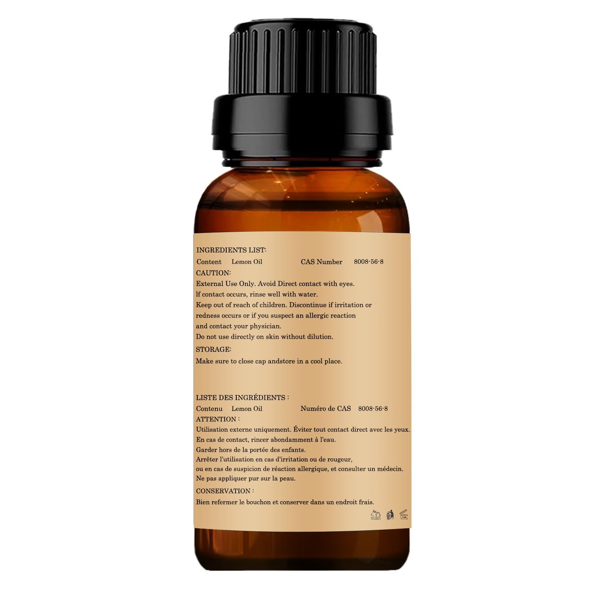 Zitronen-Ätherisches Öl 10 ml – 100 % rein und natürlich für Aromatherapie-Diffuser – 0,33 Fl Oz