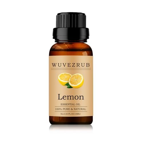 Zitronen-Ätherisches Öl 10 ml – 100 % rein und natürlich für Aromatherapie-Diffuser – 0,33 Fl Oz