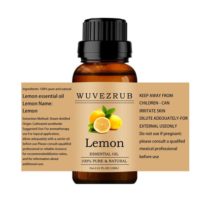 Zitronen-Ätherisches Öl 10 ml – 100 % rein und natürlich für Aromatherapie-Diffuser – 0,33 Fl Oz