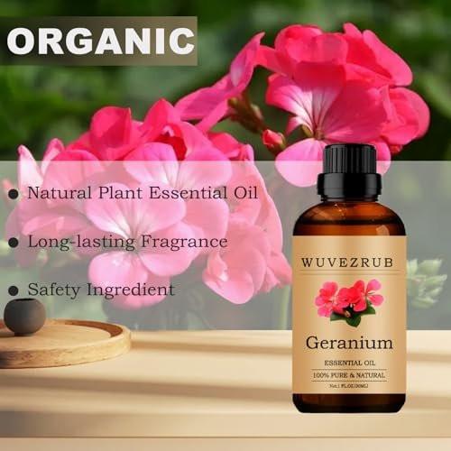 Geranien Bio Ätherisches Öl 30 ml – 100% Rein & Natürlich für Aromatherapie Diffuser
