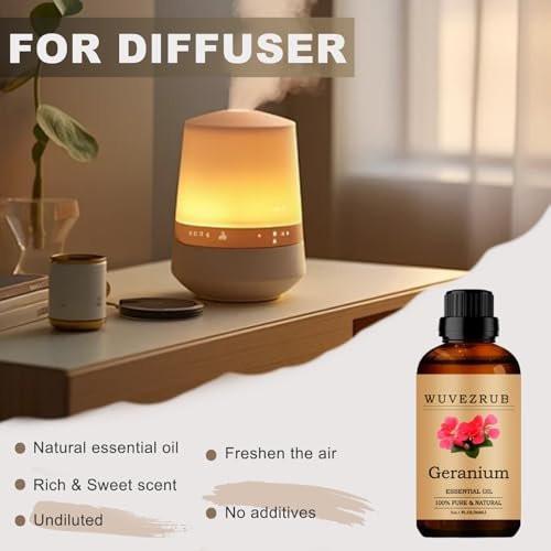 Geranien Bio Ätherisches Öl 30 ml – 100% Rein & Natürlich für Aromatherapie Diffuser