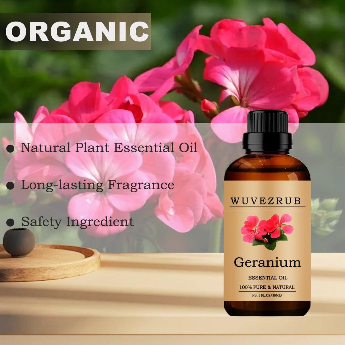 Geranien Bio Ätherisches Öl 30 ml – 100% Rein & Natürlich für Aromatherapie Diffuser