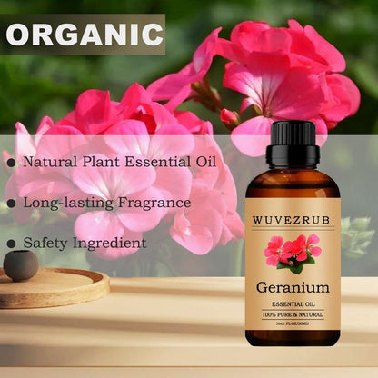 Geranien Bio Ätherisches Öl 30 ml – 100% Rein & Natürlich für Aromatherapie Diffuser