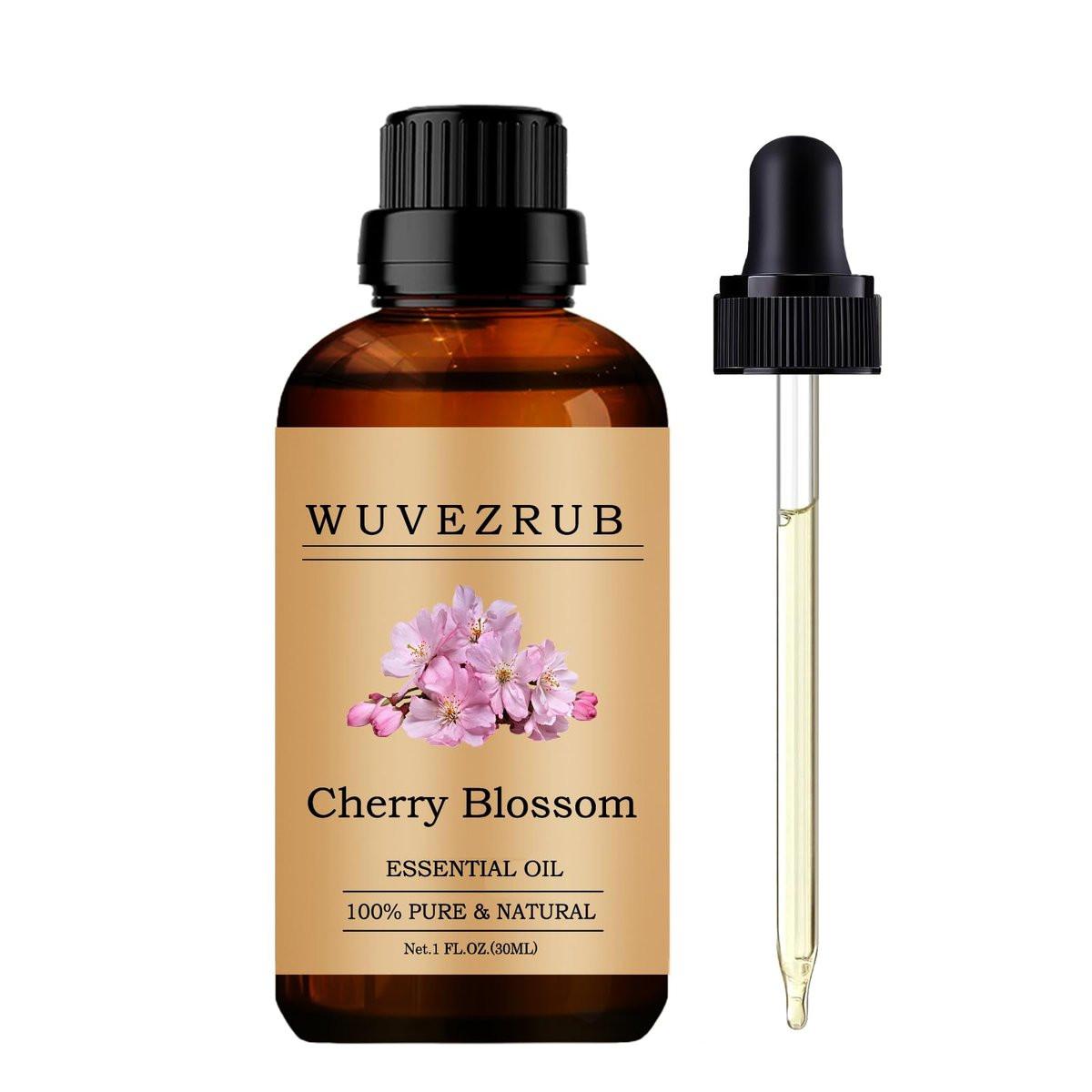 Wuvezrub Kirschblüten-Öl, 30 ml - 100% reines und natürliches ätherisches Öl für Aromatherapie-Diffuser