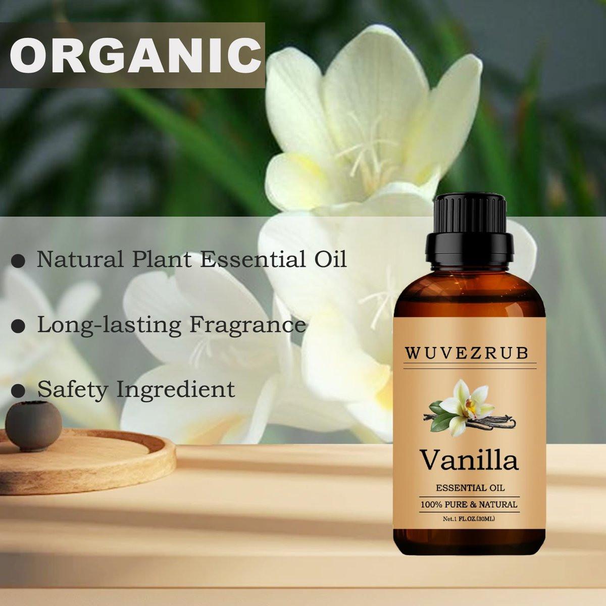 Wuvezrub Vanille Ätherisches Öl 30 ml – 100% reines und natürliches Öl für Aromatherapie-Diffuser