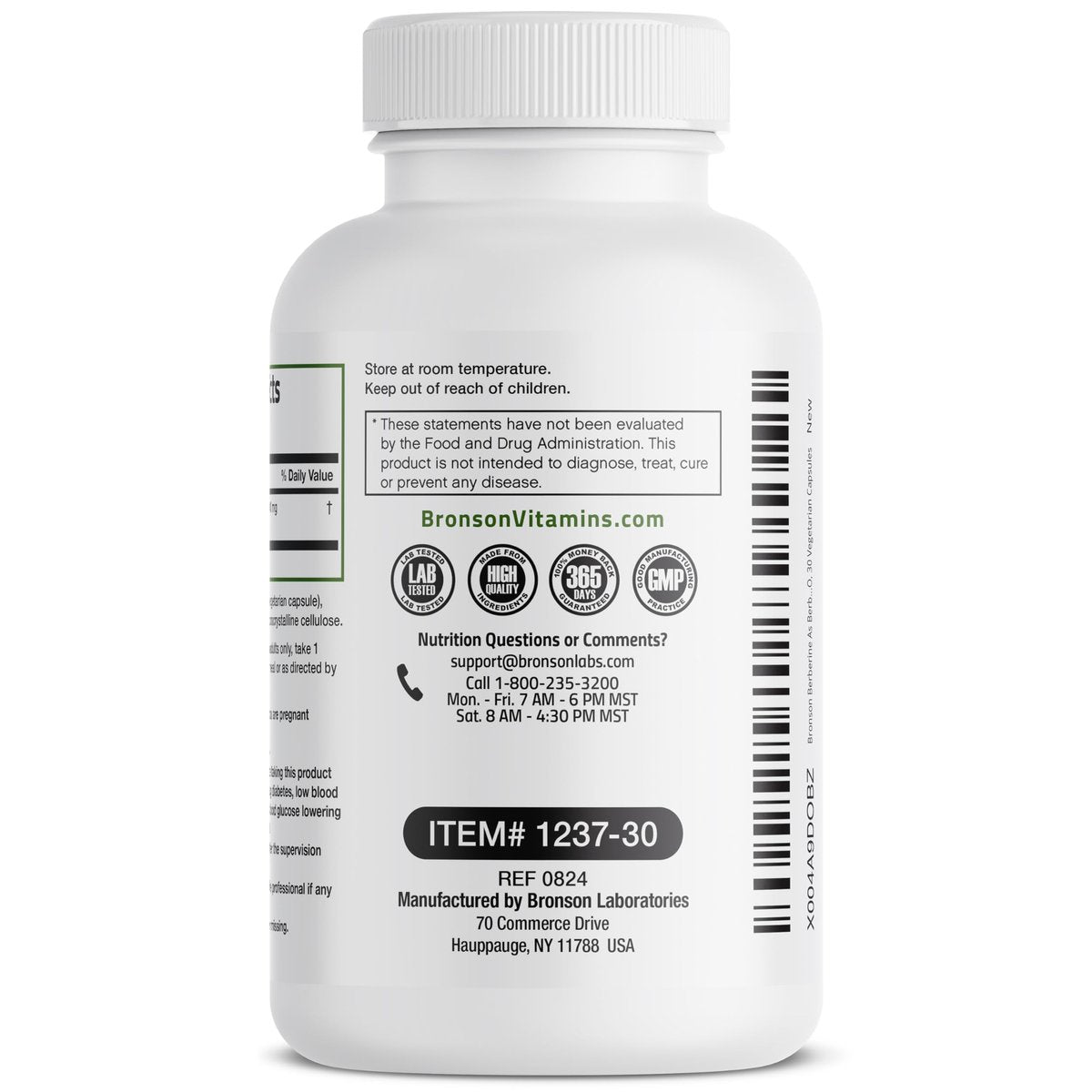 Bronson Berberin als Berberin HCI Berberis Aristata 500mg pro vegetarische Kapsel - 30 Kapseln, Nicht-GVO