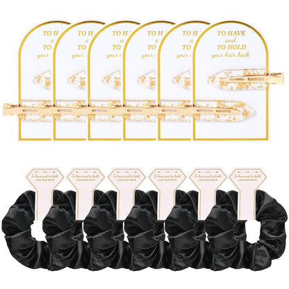 12-teiliges Brautjungfern-Geschenkset: Haarklammern & Scrunchies aus Seidensatin – Perfekt für Brautgeschenke, Hochzeitsfeiern & mehr