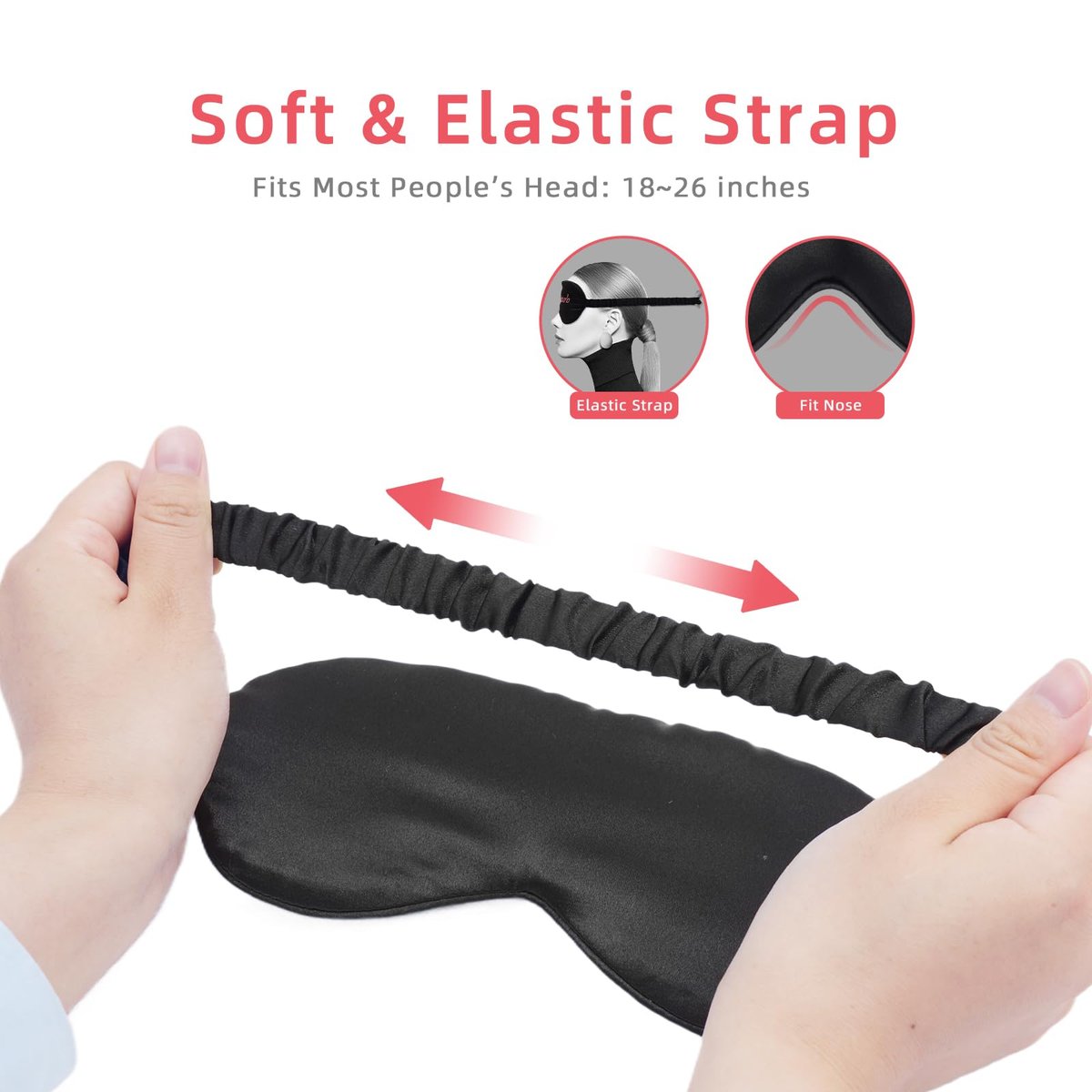 4er-Pack Seidenweiche Schlafmaske – Lustige Satin-Augenmaske für erholsamen Schlaf, verstellbarer elastischer Riemen, geeignet für Männer und Frauen
