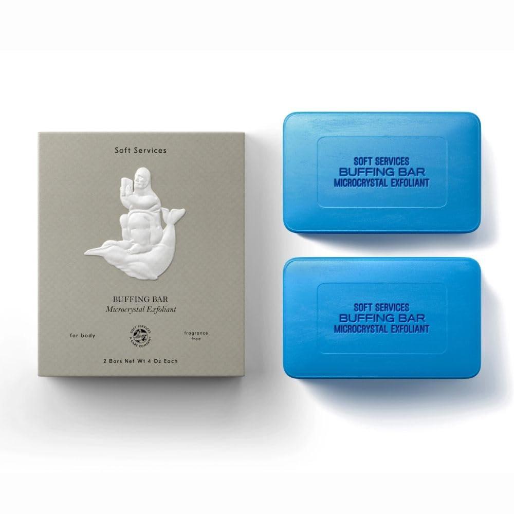 JIGME CALA SOFT.SERVICESS Buffing Bar Mikrokristall-Peeling-Körperbar für KP und eingewachsene Haare (2er-Pack, je 212 g)