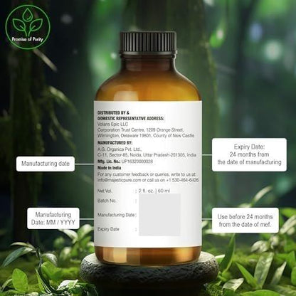 Majestic Pure Teebaumöl 100% rein & natürlich – 60 ml mit Pipette – Für Diffuser, Aromatherapie, Seifen- & Kerzenherstellung