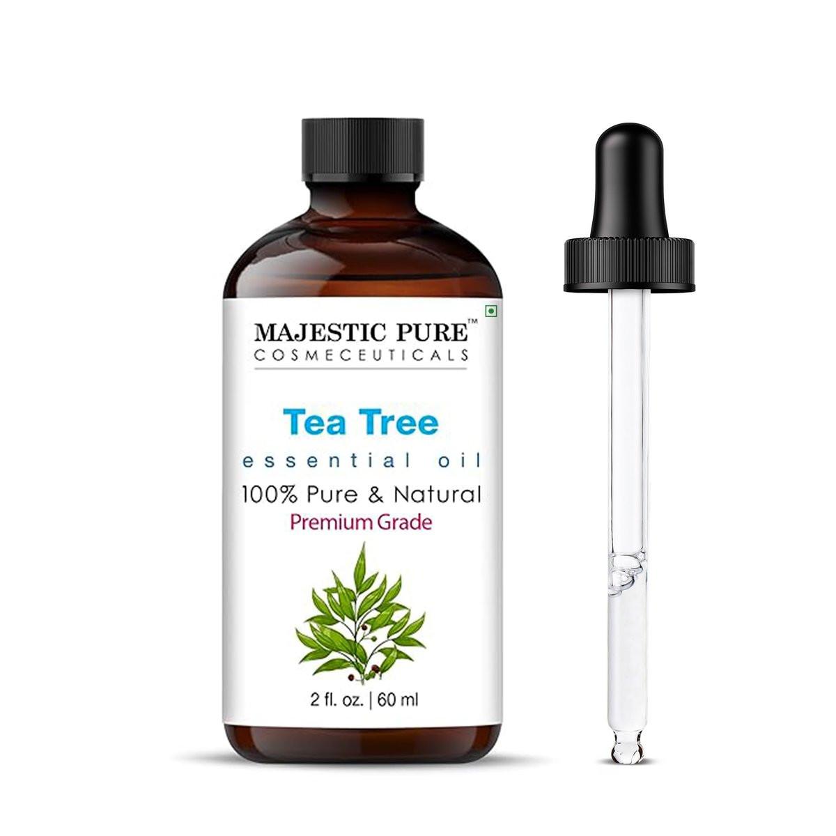 Majestic Pure Teebaumöl 100% rein & natürlich – 60 ml mit Pipette – Für Diffuser, Aromatherapie, Seifen- & Kerzenherstellung