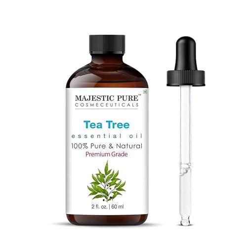 Majestic Pure Teebaumöl 100% rein & natürlich – 60 ml mit Pipette – Für Diffuser, Aromatherapie, Seifen- & Kerzenherstellung