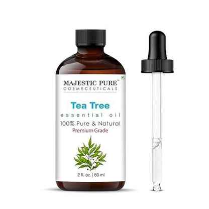 Majestic Pure Teebaumöl 100% rein & natürlich – 60 ml mit Pipette – Für Diffuser, Aromatherapie, Seifen- & Kerzenherstellung
