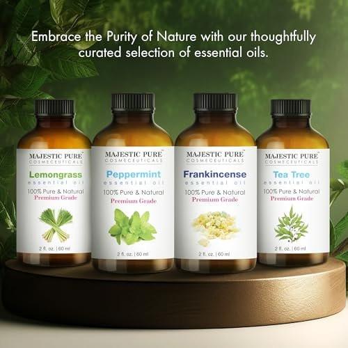 Majestic Pure Lavendel Öl 100% rein und natürlich - 2 Fl Oz mit Pipette - Ätherisches Öl für Diffuser, Aromatherapie, Seifen- und Kerzenherstellung