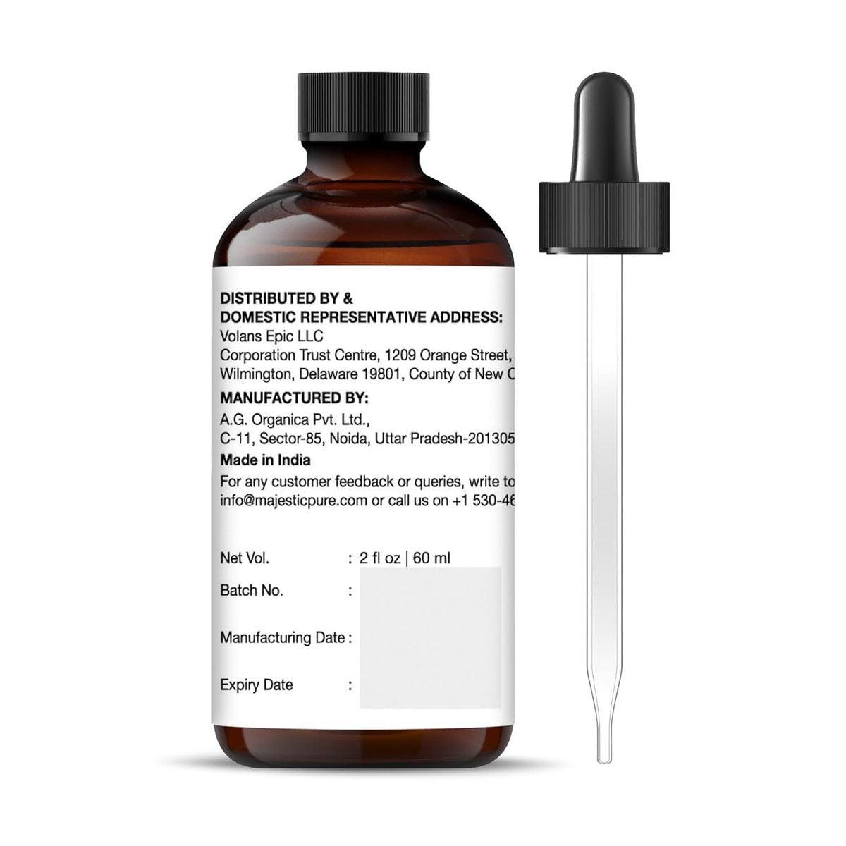 Majestic Pure Pfefferminzöl 100% rein und natürlich mit Glaspipette – 60 ml Ätherisches Öl für Diffuser, Aromatherapie, Seifen- und Kerzenherstellung