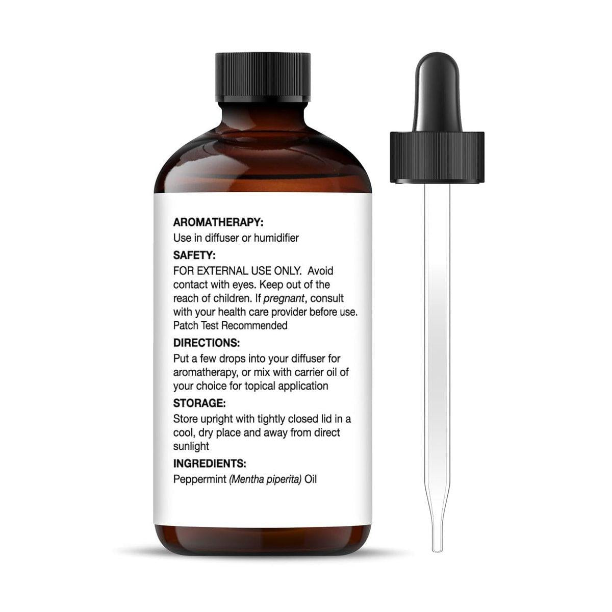 Majestic Pure Pfefferminzöl 100% rein und natürlich mit Glaspipette – 60 ml Ätherisches Öl für Diffuser, Aromatherapie, Seifen- und Kerzenherstellung