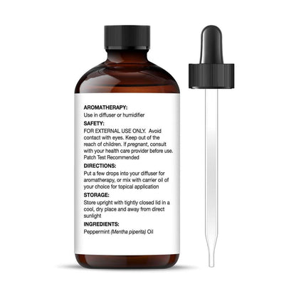 Majestic Pure Pfefferminzöl 100% rein und natürlich mit Glaspipette – 60 ml Ätherisches Öl für Diffuser, Aromatherapie, Seifen- und Kerzenherstellung