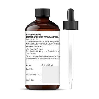 Majestic Pure Pfefferminzöl 100% rein und natürlich mit Glaspipette – 60 ml Ätherisches Öl für Diffuser, Aromatherapie, Seifen- und Kerzenherstellung