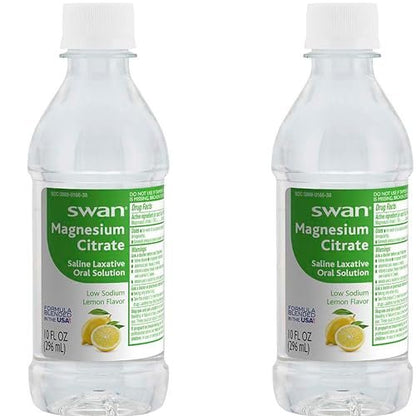 Swan Magnesiumcitrat Abführmittel Lösung bei gelegentlicher Verstopfung Zitronengeschmack (2x284ml Flaschen)