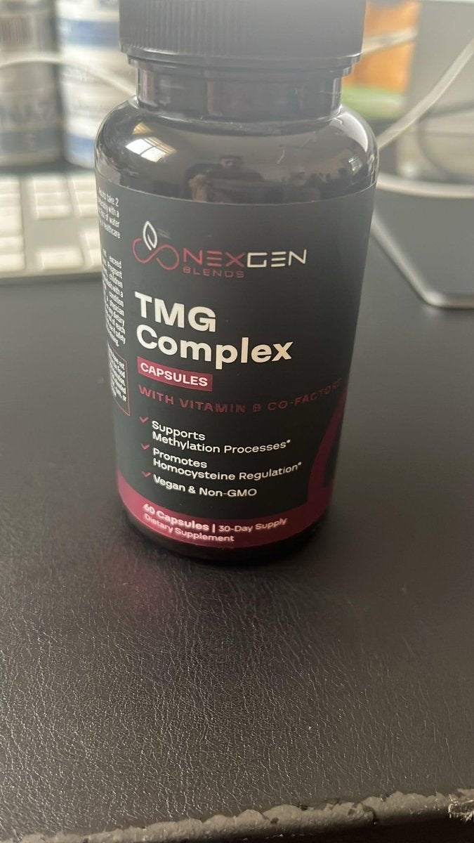 TMG Trimethylglycin Supplement mit Methyl-B-Komplex – 500 mg Betain TMG mit methylierten B-Vitamin-Co-Faktoren für Herz- und Leberunterstützung – Vegan &amp; Non-GMO (1 Monatsvorrat)