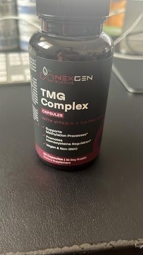 TMG Trimethylglycin Supplement mit Methyl-B-Komplex – 500 mg Betain TMG mit methylierten B-Vitamin-Co-Faktoren für Herz- und Leberunterstützung – Vegan &amp; Non-GMO (1 Monatsvorrat)