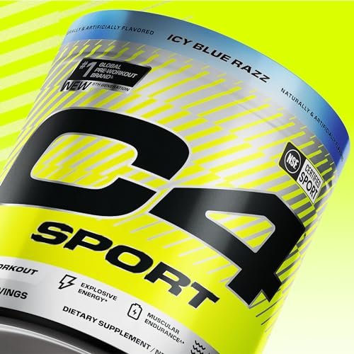 C4 Sport Pre-Workout-Pulver – NSF-zertifiziert für den Sport – Elite Hydration – 200 mg Koffein + Kreatin + Beta-Alanin – Elektrolyte und Energie-Supplement – Hawaiian Punch, 20 Portionen