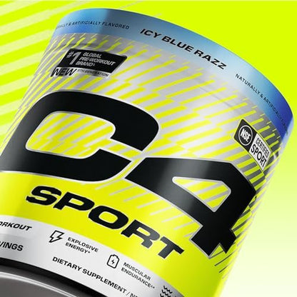 C4 Sport Pre-Workout-Pulver – NSF-zertifiziert für den Sport – Elite Hydration – 200 mg Koffein + Kreatin + Beta-Alanin – Elektrolyte und Energie-Supplement – Hawaiian Punch, 20 Portionen