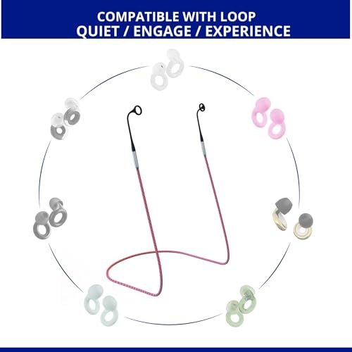 Magnetisches Verbindungskabel kompatibel mit Loop Earplugs Quiet/Engage/Experience – inklusive Aufbewahrungsbox – magnetische zugfeste Sicherheitskordel – Zubehör (1er-Pack, Speckled Pink, Einheitsgröße)
