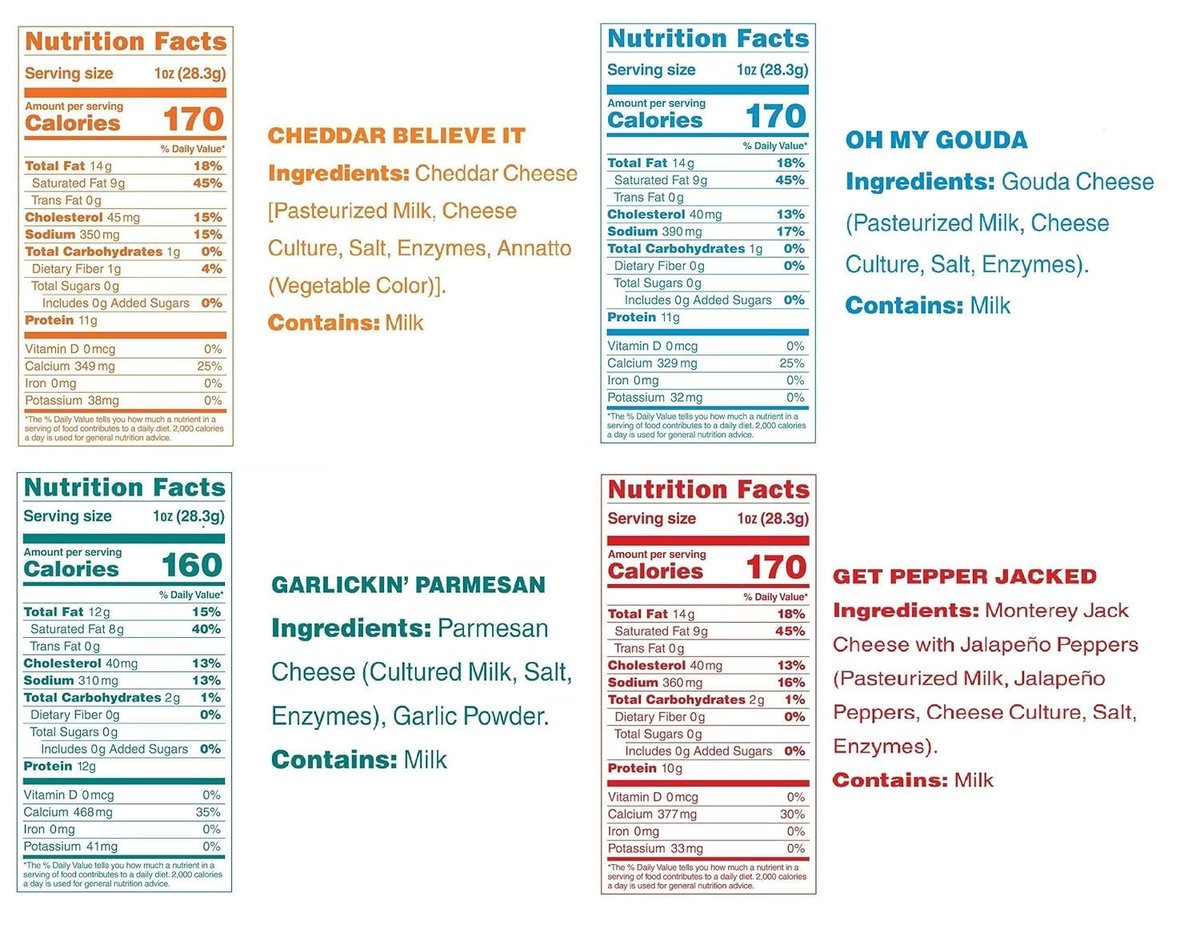 Moon Cheese Variety Pack – Cheddar, Gouda & Garlic Parm – Knuspriger, proteinreicher Käsesnack, glutenfrei, keto-freundlich, 100% echter Käse, 2 Unzen (3er-Pack)
