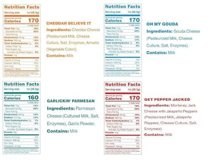 Moon Cheese Variety Pack – Cheddar, Gouda & Garlic Parm – Knuspriger, proteinreicher Käsesnack, glutenfrei, keto-freundlich, 100% echter Käse, 2 Unzen (3er-Pack)