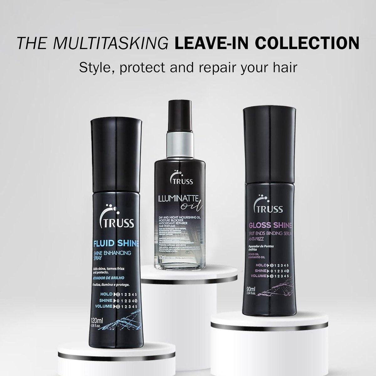 TRUSS Illuminatte Haaröl – Pflegendes Öl für geschädigtes, brüchiges & widerspenstiges Haar mit Hitzeschutz – 2,02 Fl Oz