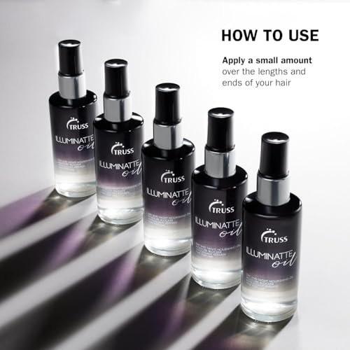 TRUSS Illuminatte Haaröl – Pflegendes Öl für geschädigtes, brüchiges & widerspenstiges Haar mit Hitzeschutz – 2,02 Fl Oz