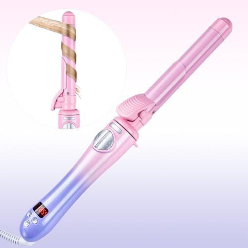 GLIGAM Automatischer Lockenstab 1 Zoll, Rotierender Lockenstab für alle Haartypen, Selbstrotierender Zylinder mit Dual Voltage, Schnellaufheizung für langanhaltende Locken