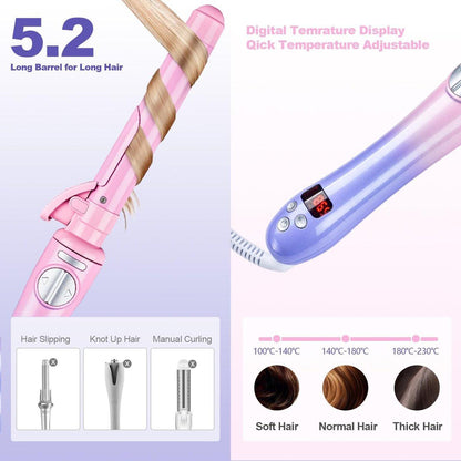 GLIGAM Automatischer Lockenstab 1 Zoll, Rotierender Lockenstab für alle Haartypen, Selbstrotierender Zylinder mit Dual Voltage, Schnellaufheizung für langanhaltende Locken