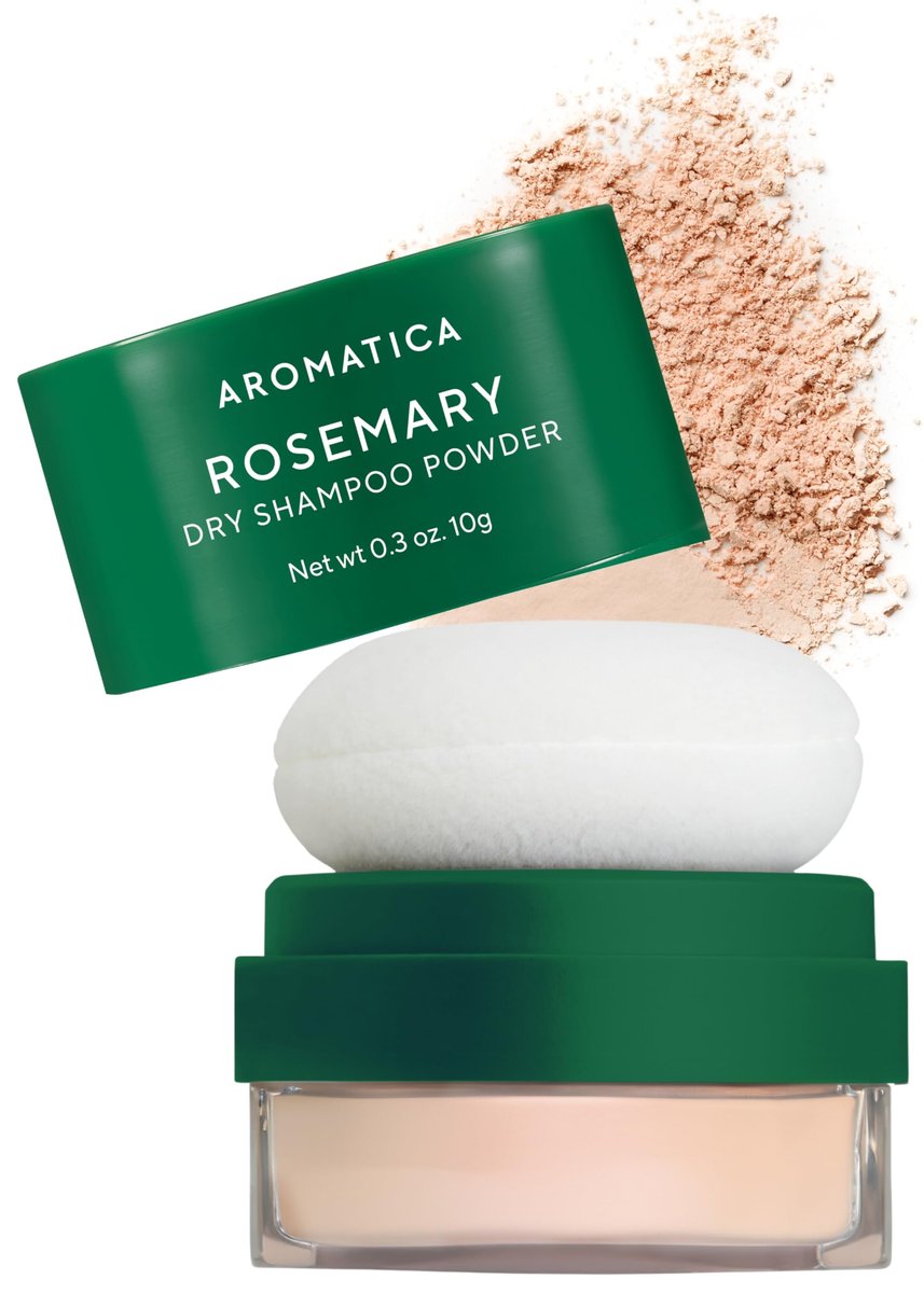 AROMATICA Trockenshampoo-Pulver, Reisegröße (10g/0,3 oz) - Ansatz-Hebepulver & Volumenpulver mit Panthenol + Biotin, ölabsorbierend, ohne Aerosol, talkfrei, koreanische Haarpflege, für Frauen